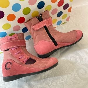 Compagnucci Pink Leather Booties for Girl